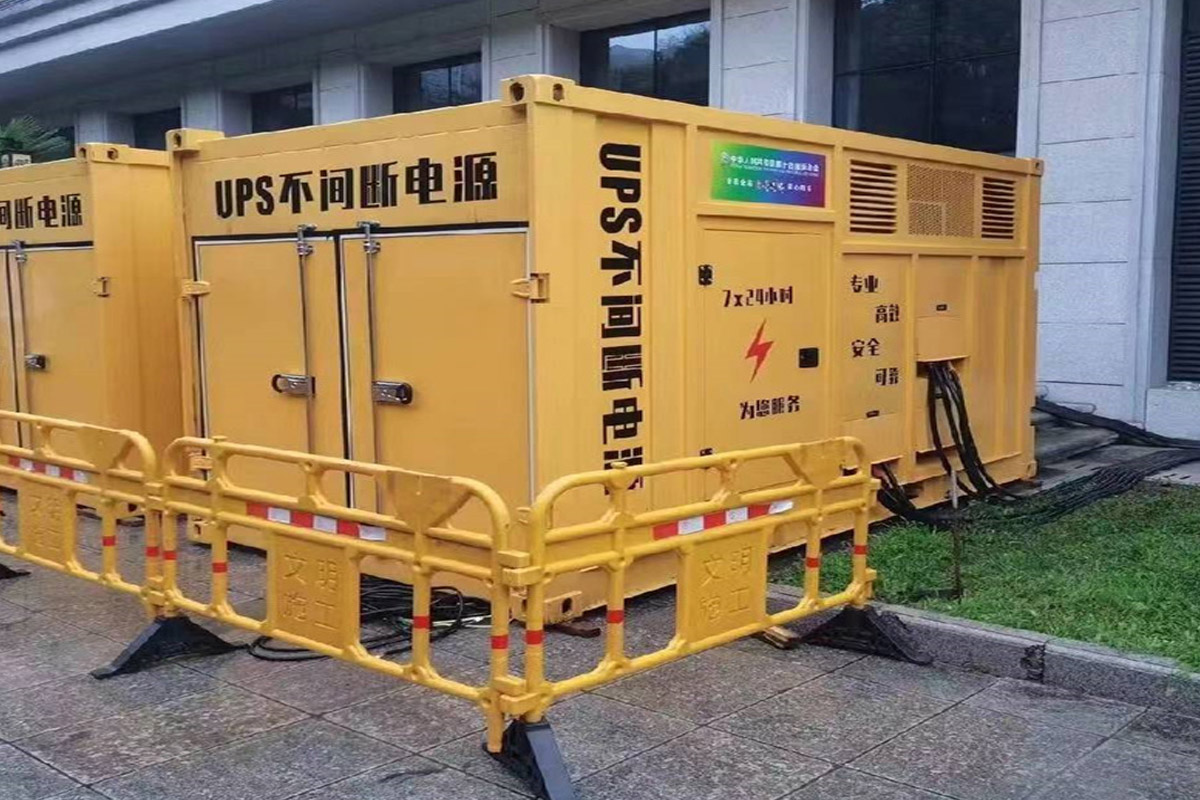 商南发电机租赁施工现场